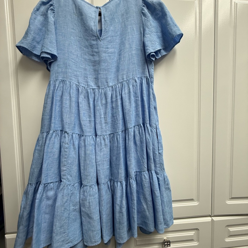 Lilly Pulitzer Blue Linen Dress Size M - Picture 5 of 5